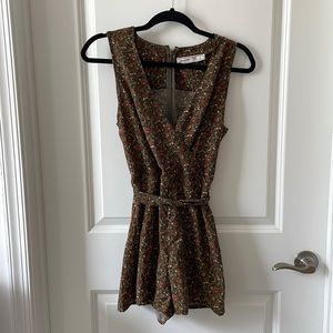 Abercrombie Green Floral Romper